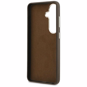 Guess Grained Big 4G Metal Logo Чехол для Samsung Galaxy S26+ - коричневый