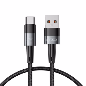 Tech-Protect UltraBoost USB-C / USB-A kabelis 66W 6A 0.25m - pelēks