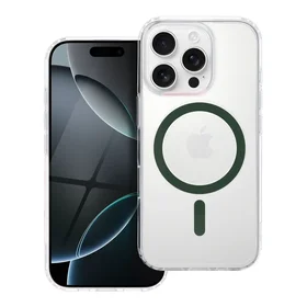 Drop Glue krāsains magnētiskais viedtālruņa apvalks, savietojams ar MagSafe, paredzēts IPHONE 16 PLUS, tumši zaļš