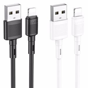 Kabelis USB A uz Lightning Hoco 2,4A 1 m X83 melns