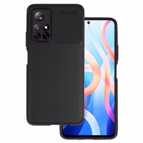 Vennus Carbon Elite viedtālruņa apvalks Xiaomi Redmi Note 11 5G/Note 11S 5G/Poco M4 Pro 5G melns
