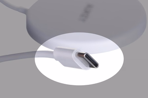 AUKEY Aircore Magnetic LC-A1 bezvadu magnētiskais Qi lādētājs USB-C 15W balts