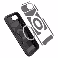 Spigen Slim Armor Magnētiskais viedtālruņa apvalks iPhone 16e - melns