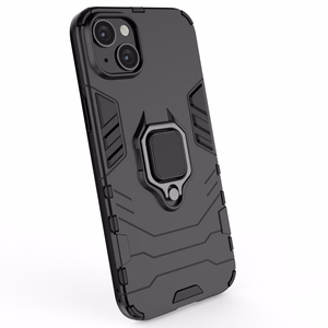 Ring Armor viedtālruņa apvalks iPhone 14 Pro bruņu vāciņš ar magnētisko turētāju un gredzenu melns