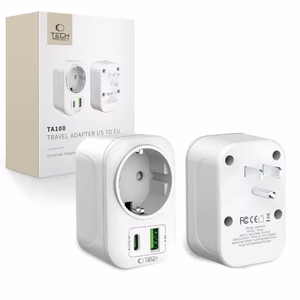 Tech-Protect TA100 US adapteris balts