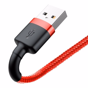 Baseus Cafule USB Lightning kabelis 2.4A 1m (melns + sarkans)