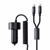 Mcdodo CC-0370 automašīnas lādētājs, USB-C, Lightning, 120W, ar ievilkamiem kabeļiem