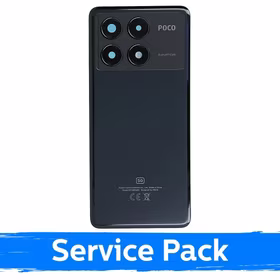 Aizmugurējais vāks saderīgs ar Xiaomi Poco X6 Pro 5G / melns / (Service Pack)