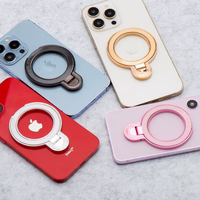 Viedtālruņa statīvs Circle - uzlīmējams - melns