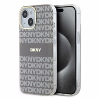 DKNY IML Mono un svītras Magnētiskais viedtālruņa apvalks iPhone 15 / 14 / 13 - bēša