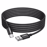 Kabelis USB-A uz USB-C Hoco 3A 3 m X91 melns