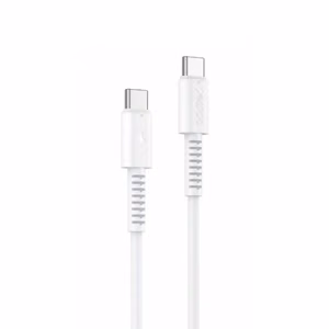 YESIDO KABELIS CA154 PD 60W TYPE-C/TYPE-C 1M PVC 3A balts