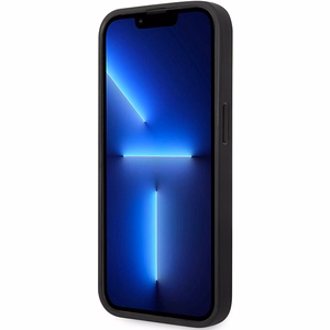 Viedtālruņa apvalks BMW BMHCP14L22RQDK iPhone 14 Pro 6.1 - melns ādas kvilota raksts