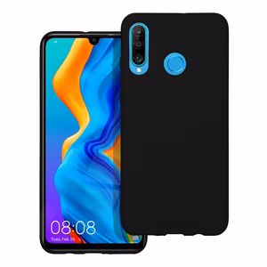 Silikona viedtālruņa apvalks HUAWEI P30 Lite - melns