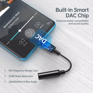 Adapteris Choetech AUX003 USB-C uz 3.5mm audio ligzdas adapteris (melns)