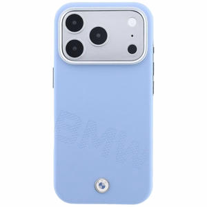 BMW maciņš IPHONE 18 Pro/17 Pro saderīgs ar MagSafe (Sign Inclined Deboss Letters) (krāsa: zila)