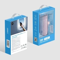 VEGER portatīvais lādētājs 5000 mAh ar iebūvētu savienotāju Lightning PD QC3.0 2,4A 12W PlugOn (W0573P) violeta