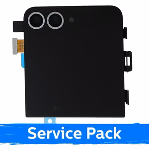 LCD displejs saderīgs ar Samsung F741 Z Flip6 (OUTER) ar rāmi / Sudraba ēnojums / (Service Pack)