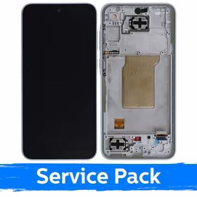 LCD displejs saderīgs ar Samsung A356 A35 5G ar rāmi / Ice Blue / (Service Pack)