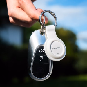 Balts Blavec BTG-02 Bluetooth priekšmetu izsekotājs ar atslēgu gredzenu Apple un Android ierīcēm (BTBTG02-KW)