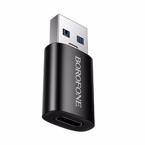Borofone adapteris BV26B - USB uz Type C - melns