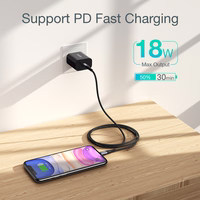 Choetech IP0041 USB-C / Lightning MFi 480Mb/s 3A 2 m kabelis - melns