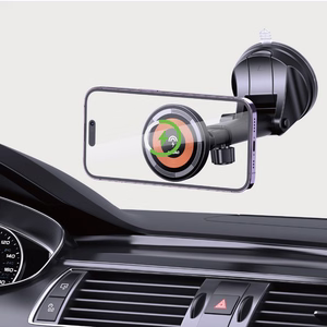 Dudao F12MAX+ automašīnas turētājs ar 15W bezvadu lādētāju, saderīgs ar MagSafe, melns