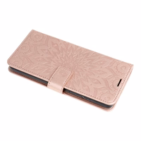 MEZZO grāmatas apvalks XIAOMI Redmi Note 14 5G mandala rozā zelts