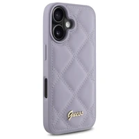 Guess stepēts metāla logotips viedtālruņa apvalks iPhone 16 - gaiši violeta