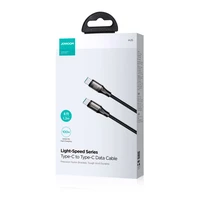 Joyroom Light-Speed sērijas S-A25 USB-C / USB-C 100W 1.2m kabelis - melns