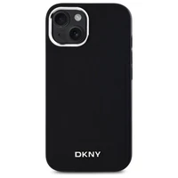 DKNY Vienkāršs logotips magnētiskais iPhone 15 viedtālruņa apvalks - melns