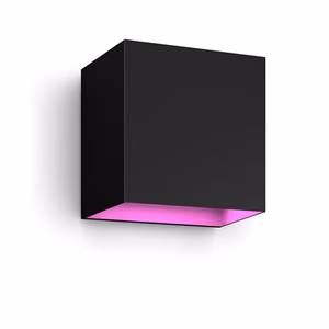 Philips Hue WCA Resonate Outdoor Downward Wall Lantern, Black 8 W 2000-6500 Hue White Colour Ambiance