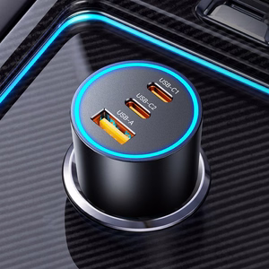 Orico HyperDrive 165W USB-A + 2x USB-C auto lādētājs - melns