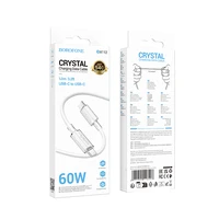 Borofone Kabelis BX112 Lemon - Type-C uz Type-C - PD 60W 1 metrs balts