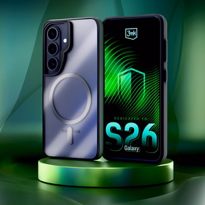 3mk Satin Armor MagCase for Samsung Galaxy S26 - caurspīdīgs melns