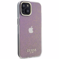 Guess GUHCP15SHDECMP iPhone 15 6.1" rozā/rozā cietais viedtālruņa apvalks IML Faceted Mirror Disco Iridescent