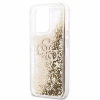 Guess 4G Big Liquid Glitter viedtālruņa apvalks iPhone 13 Pro Max 6.7" - zelta