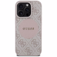 Guess 4G Circle Classic Logo MagSafe iPhone 16 Pro apvalks - rozā