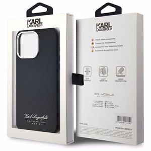 Karl Lagerfeld Hotel RSG viedtālruņa apvalks iPhone 15 Pro Max - melns