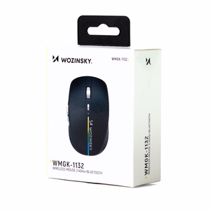 Wozinsky WMGK-1132 bezvadu pele ar RGB apgaismojumu - melna