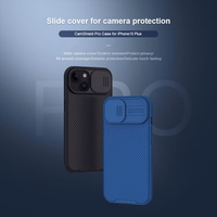 Nillkin CamShield Pro PC+TPU viedtālruņa apvalks Iphone 15 Plus zils