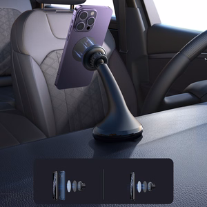 Joyroom JR-ZS356 universālais magnētiskais automašīnas turētājs tālrunim uz paneļa / loga - melns
