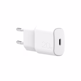 Puro White 20W Power Delivery USB-C sienas lādētājs - balts