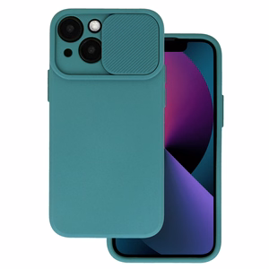 Camshield Soft viedtālruņa apvalks iPhone 15 Pro tumši zaļš