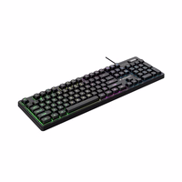 Wozinsky WKG-200 RGB membrānas spēļu tastatūra ar ritināšanas riteni - melna