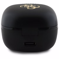 Guess Bluetooth austiņas GUTWSJ144ESK TWS + dokstacija melna/melna Iridescent 4G Printed Logo