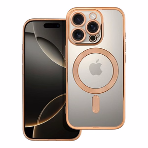 Case for iPhone 16 PRO Electro Mag Cover compatible with MagSafe gold