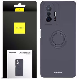 Spacecase Silikona maciņš ar gredzenu Xiaomi Mi 11T/11T Pro melns