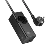 Pagarinātājs 2 m Hoco 1 ligzda + USB A + 3 x USB C QC3.0 PD 3A 67W NS9 melna
