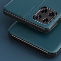 Eco Leather View Case elegants grāmatas tipa apvalks ar statīvu Samsung Galaxy A22 4G sarkans